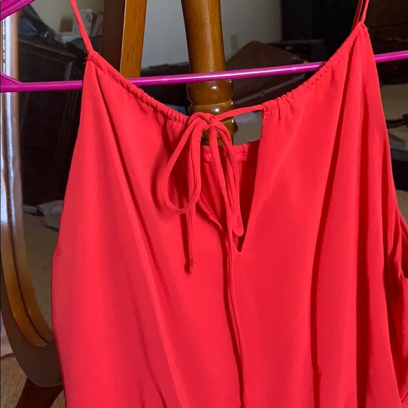 Red Flowy Dress with Band - Picture 2 of 2